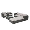 Christopher Knight Home Penny 8 Piece Patio Rattan and Iron Furniture Conversation Set with Tempered Glass Coffee Table - 2 of 4