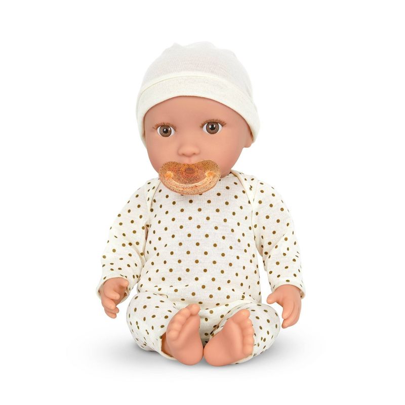 LullaBaby Doll With Polka Dot Ivory Pajama And Pacifier, 4 of 8