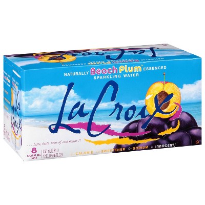 LaCroix Beach Plum Sparkling Water - 8pk/12 fl oz Cans