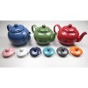 RSVP International Stoneware Teapot Collection Microwave and Dishwasher Safe, 42 oz, Light Blue - 3 of 4