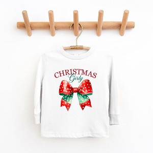 The Juniper Shop Coquette Christmas Girly Toddler Long Sleeve Tee - 1 of 3