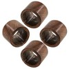 Saro Lifestyle Saro Lifestyle Round Napkin Rings With Wooden Design (Set of 4), Brown, - 2 of 4