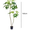 Artificial Umbrella Tree, Adjustable PVC Fake Plant, Modern Potted Floor Decor for Living Room, Office, Patio, Porch - 2 of 4