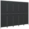 vidaXL Room Divider 5 Panels Black Poly Rattan - 4 of 4