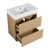 NicBex Bathroom Vanity with Sink,Modern Bathroom Sink Vanity with 2 Drawers,24/30 inch Bathroom Sink Cabinet for Bathroom,Oak/Brown - 4 of 4