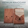 Unokki Kalimba 17 Key Thumb Piano, Lightweight & Durable Mahogany Mbira Chocolate Brown Tuning Hammer, Velvet Bag - 2 of 4