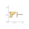 Black Bow Jewelry 10k Yellow Gold St. Louis Blues NHL Stud Earrings - 2 of 3