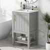 OUTSUPPLY Bathroom Vanity with Sink, Bathroom Cabinet with Soft Closing Door, Storage Rack and Open Shelf - 2 of 4