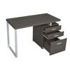 PAGED 55 Inches Computer Desk Modern Office Desk with 2 Drawers, Adjustable Shelf and Storage Cabinet for Office, Study - 3 of 4