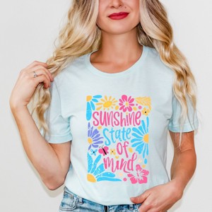 Simply Sage Market Boho Sunshine State Of Mind Flowers Short Sleeve Tee - 1 of 4