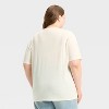 Women's Mustang Oversized Graphic T-Shirt - Off-White - 2 of 3