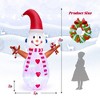 Costway 8FT Christmas Snowman Decoration Inflatable Xmas Decor with Multi-color Rotating & Bright LED Lights - 3 of 4
