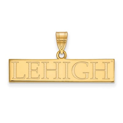 Black Bow Jewelry 14k Yellow Gold Lehigh Mountain Hawks NCAA Large Pendant