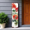 HomeRoots 36" Green Red And White Geranium Solid Wood Porch Sign - 2 of 4