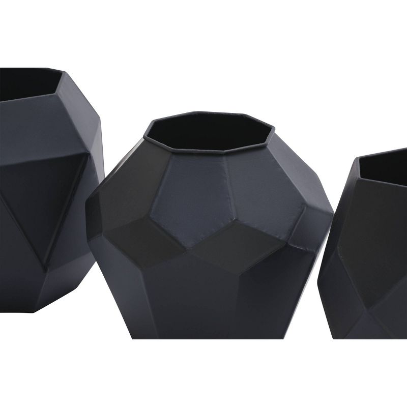 Set of 3 Metal Vase Black - The Novogratz, 4 of 6