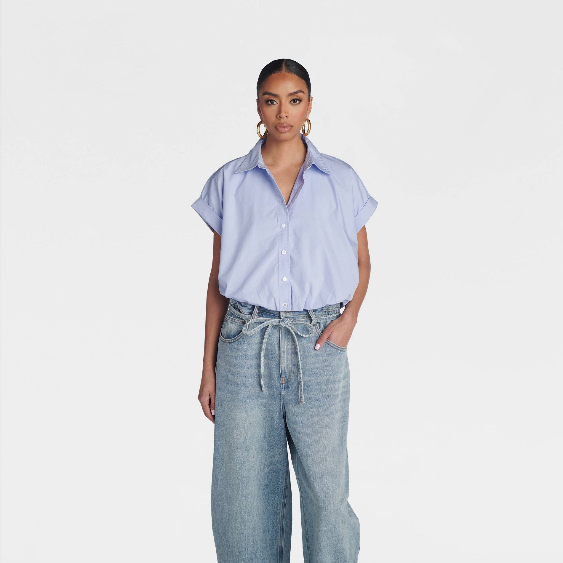 KBB by KAHLANA Women's 'The Cropped Collar Top'