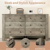Modern 6-Drawer Wide Dresser | Wooden Storage Organizer Chest for Bedroom, Entryway, Hallway & Home Office | Multi-Functional Furniture - 4 of 4
