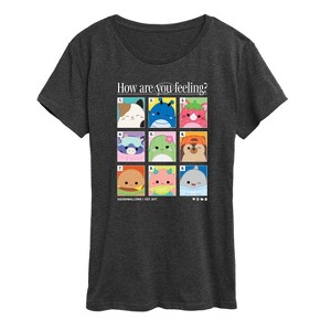Women's - Squishmallows - Squish Mood Grid Short Sleeve Graphic T-Shirt - 1 of 4
