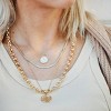 sanctuaire Round Rosette Medallion Coin Necklace Gold - 3 of 3