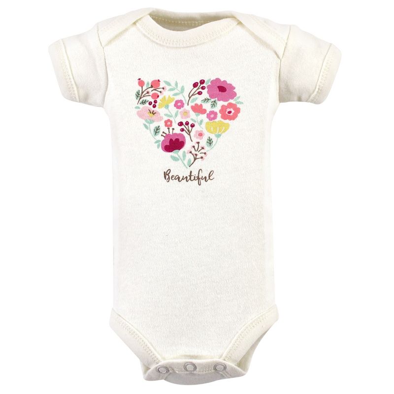 Touched by Nature Baby Girl Organic Cotton Preemie Layette 4pc Set, Botanical, Preemie, 5 of 7
