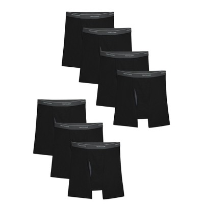 Fruit Of the Loom Men's Eversoft¨ CoolZone¨ Fly Boxer Briefs, Black 7 Pack