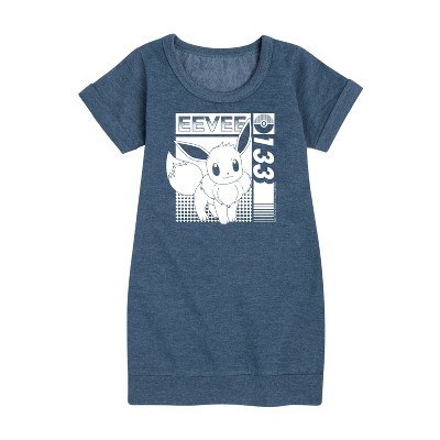 - Pokémon - EEVEE 133 Graphic Short Sleeve Fleece Dress