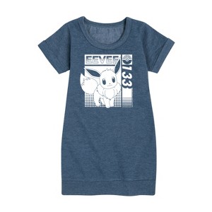 - Pokémon - EEVEE 133 Graphic Short Sleeve Fleece Dress - 1 of 4