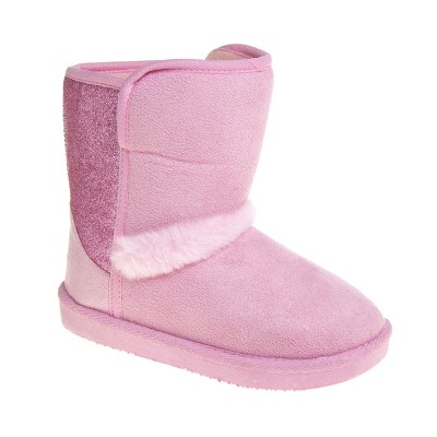 Josmo Little Kids Girls Flat Heel Slip-on Winter Boots - Pink, 4 : Target