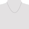 Black Bow Jewelry 0.9mm, 14k White Gold, Cable Chain Necklace - 2 of 4
