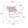 UPHA Upholstered Swivel Barrel Armchair with Storage Modern Living Room Side Chair for Bedroom, Office, Reading Spaces - PU - 3 of 4
