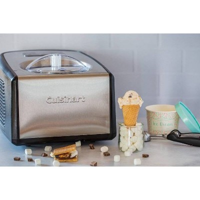 1.5 Quart Black and Stainless Steel Automatic Ice Cream Maker