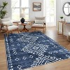 Acekool 6x9 Washable Area Rug, Soft Low Pile Non-Slip Geometric Accent Carpet, Foldable, Red for Bedroom, Dining Room, Nursery - 3 of 4
