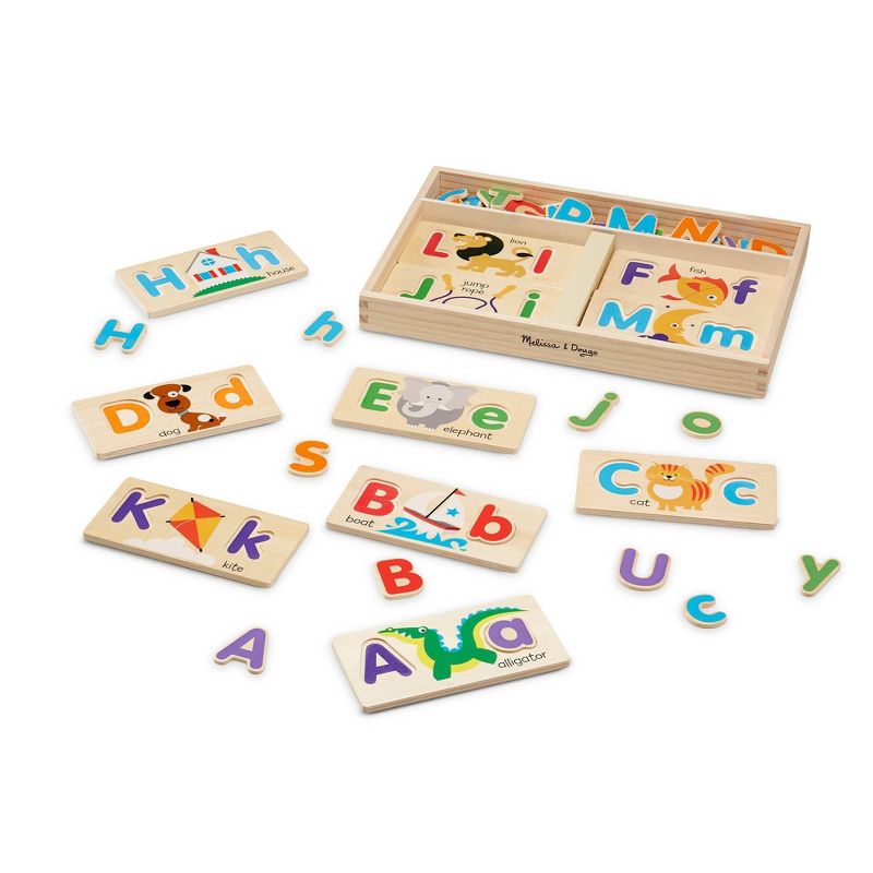 Melissa &#38; Doug ABC Picture Boards - Educational Toy With 13 Double-Sided Wooden Boards and 52 Letters, 5 of 11