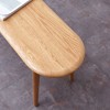 Kumasinova Solid Oak Wood Bench, Half-Round Design Entryway Bench, End of Bed Bench, Versatile Bed Bench for Dining Room & Bedroom - 3 of 4