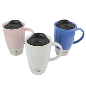 Mr. Coffee14 oz Stoneware Assorted Travel Mugs set of 3 - 1 of 4
