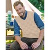 Men's V Neck Sweater Vest Checkered Sleeveless Pullover Knitwear Vest Business Casual Knitted Sweater - 2 of 4