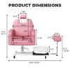 Pedicure Spa Chair with Hydraulic Lift, Reclining, Adjustable Footrest, 360° Swivel for Nail Tech, No Plumbing, Vibration - 2 of 4