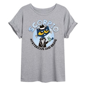 Women's - Pete the Cat - Scorpio Oversized Graphic T-Shirt - 1 of 4