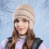 Anna-Kaci Women's Striped Knit Beanie with Ear Flaps - Winter Warm Hat - 2 of 4
