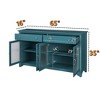 65" TV Console Table with Storage, Sideboard Cabinet with Glass Doors, Drawers & Adjustable Shelves, Buffet Table for Living Room or Entryway - 4 of 4