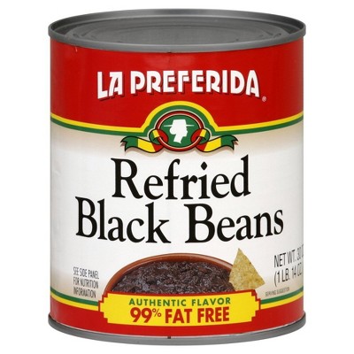 La Preferida Refried Black Beans - 12 pack, 30 oz