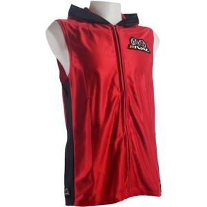 Rival Boxing Dazzle Traditional Sleeveless Ring Jacket with Hood - Red/Black - 1 of 2