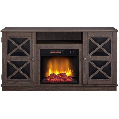 HearthPro Easton Electric Fireplace Media Console in Brown - SP6615-OF