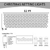 FAAYFIAN 12 x 5 ft 360-LED Christmas Net Lights, Connectable Warm White Mesh Lights for Indoor/Outdoor D¨¦cor - 2 of 4