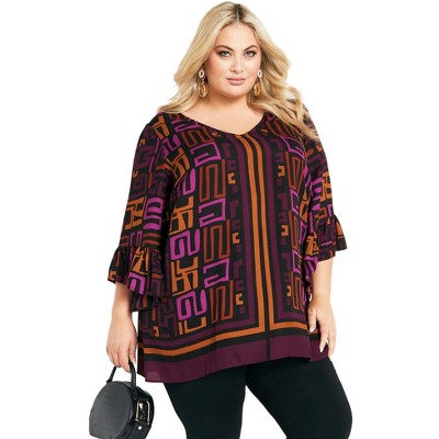 Avenue Women's Plus Size Strike A Pose Tunic