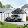 VEVOR Heavy Duty Metal Carport, 13' x 26' Outdoor Carport with Galvanized Steel Frame & Roof, Car Tent Garage Shade with Removable Sidewalls - 2 of 4