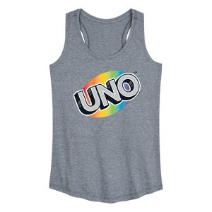 Women's - UNO - Uno Rainbow Graphic Racerback Tank - 1 of 4