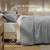 King Quilt Set, Ultra Soft, Lightweight All - Season, Grey Summer Bedspread, 106x96 Inch, 2 Pillow Shams - 3 of 4