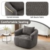 Whisen 38.2" Upholstered Swivel Barrel Chair with Pillow - 4 of 4