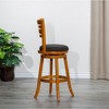 AndMakers Granby Leather 4-Slat Back Swivel Stool - image 2 of 4